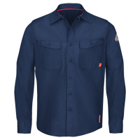 IQ Endurance&reg; Men's Work Shirts, Small, Navy Blue WestPier