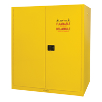 Vertical Drum Storage Cabinet, 110 US gal. Cap., 2 Drums, Yellow SGC540 | WestPier