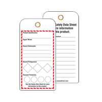 GHS Workplace Tags, Cardstock, 3" W x 6" H, English WestPier