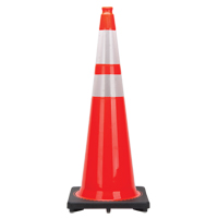 Premium Traffic Cones, 36", Orange, 4" & 6" Reflective Collar(s) SGD774 | WestPier
