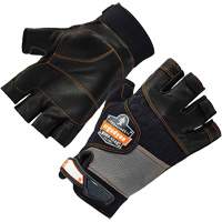 Gants demi-doigts en cuir r&eacute;duisant les impacts ProFlex 901, Petit, Paume en Cuir fleur, Poignet Boucle et crochet WestPier