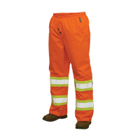300D Safety Rain Pant, Polyester, Large, High Visibility Orange WestPier