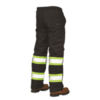 Lined Pull-On Safety Pant, Polyester, Large, Black WestPier