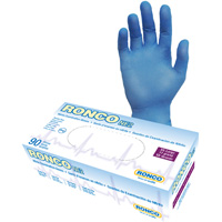Disposable Gloves, 2X-Large, Nitrile, 4-mil, Powder-Free, Blue WestPier