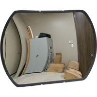 Roundtangular Convex Mirror with Bracket, 12" H x 18" W, Indoor/Outdoor SGI561 | WestPier