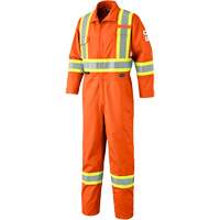 7702 FR Hi-Vis Safety Coveralls, Size 36, Orange WestPier