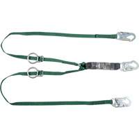 V-Series Tie-Back Lanyard, 6', Snap Hook Center, Snap Hook Leg Ends, Polyester WestPier