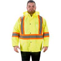 RZ1000 Rain Jacket, Polyester, Small, High Visibility Lime-Yellow WestPier