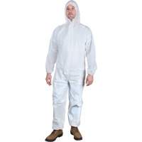 Hooded Coveralls, X-Large, White, Microporous WestPier