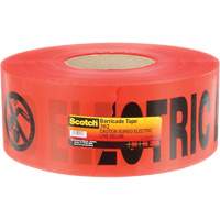 Scotch<sup>®</sup> Buried Barricade Tape, English, 3" W x 1000' L, 4 mils, Black on Red SGN222 | WestPier