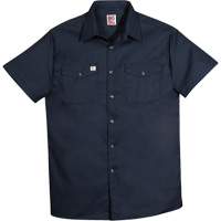 Chemise de travail &agrave; manches courtes en tissu crois&eacute;, Hommes, 4T-Grand, Bleu marine WestPier