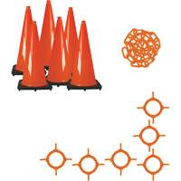 Traffic Cone & Chain Kit, 28", Orange SGO162 | WestPier