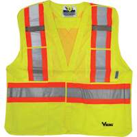 Safety Vest, High Visibility Lime-Yellow, 2X-Large/3X-Large, Polyester, CSA Z96 Class 2 - Level 2 SGO621 | WestPier