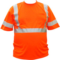 High Visibility Safety T-Shirt, Cotton, Small, High Visibility Orange SGP105 | WestPier
