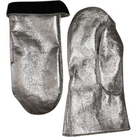 Heat Resistant Welding Mitt, Aluminized Carbon/Leather, One Size, Protects Up To 800° F (426.66° C) WestPier