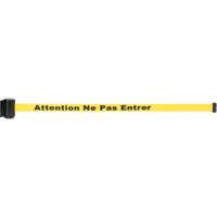 Magnetic Tape Cassette for Build-Your-Own Crowd Control Barrier, Attention ne pas entrer, 7', Yellow Tape SGO654 | WestPier