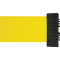 Wall Mount Barrier with Magnetic Tape, Steel, Screw Mount, 7', Yellow Tape SGR020 | WestPier