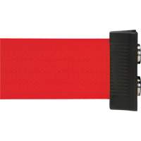 Wall Mount Barrier with Magnetic Tape, Steel, Screw Mount, 7', Red Tape SGR024 | WestPier