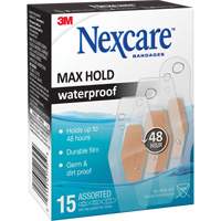 Nexcare Max-Hold Waterproof Bandages, Assorted, Plastic, Sterile WestPier