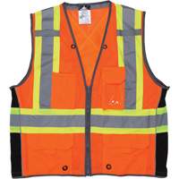 Surveyor Safety Vest, High Visibility Orange, Large, Polyester, CSA Z96 Class 2 - Level 2 SGS923 | WestPier