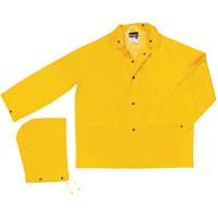 Imperm&eacute;able de s&eacute;rie classique avec capuchon amovible, Polyester/PVC, Grand, Jaune WestPier