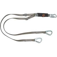 V-Series Tie-Back Lanyard, 6', Carabiner Center, Snap Hook Leg Ends, Nylon WestPier