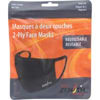 2-Ply Reusable Face Masks, Polyester, Black SGU558 | WestPier