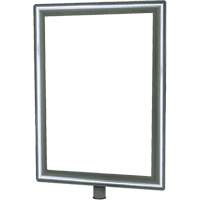 Heavy-Duty Vertical Sign Holder for Classic Posts, Polished Chrome SGU832 | WestPier