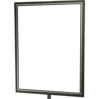 Heavy-Duty Vertical Sign Holder for Classic Posts, Satin Chrome SGU838 | WestPier