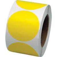 Coloured Marking Dots, Circle, 3" L x 3" W, Yellow, Vinyl SGW782 | WestPier