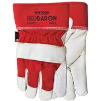 Red Baron Fitter's Gloves, Large, Grain Cowhide Palm, Sherpa Inner Lining WestPier