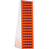 "Power" Conduit & Voltage Labels, 1/2" x 2-1/4", Cloth/Vinyl, English WestPier