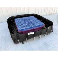 Ultra-IBC Berm&reg; Spill Berm, 400 US gal. Capacity, 6' W x 6' L x 18" H, L-Bracket WestPier