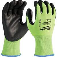 High-Visibility Cut-Resistant Gloves, Size Small, 15 Gauge, Nitrile/Polyurethane Coated, Polyethylene Shell, ANSI/ISEA 105 Level 2 WestPier