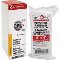 SmartCompliance&reg; Refill Compress Pressure Bandage with Ties, 4" L x 4" W WestPier