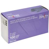 Medical Grade Disposable Gloves, 2X-Large, Nitrile, 6-mil, Powder-Free, Black, Class 2 WestPier