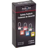 Lock for Lockouts, Safety Padlock, Keyed Different, Thermoplastic, 1-1/2" Width WestPier