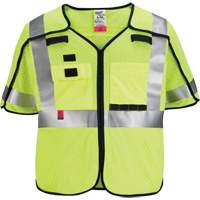 Gilet de s&eacute;curit&eacute; &agrave; maille d&eacute;tachable, Noir/Jaune lime haute visibilit&eacute;, Moyen/Petit WestPier