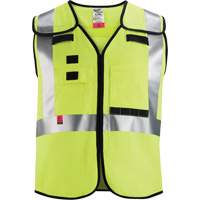 Gilet de s&eacute;curit&eacute; &agrave; maille d&eacute;tachable, Noir/Jaune lime haute visibilit&eacute;, Moyen/Petit WestPier
