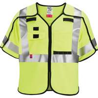 Breakaway Mesh Safety Vest, Black/High Visibility Lime-Yellow, Medium/Small, CSA Z96 Class 2 - Level FR SHC513 | WestPier
