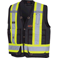 6692BK Veste de s&eacute;curit&eacute; pour arpenteur, Noir, Moyen, Polyester WestPier