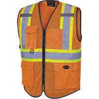 6960 Front Mesh Safety Vest, High Visibility Orange, Medium, Polyester WestPier