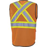 6960 Front Mesh Safety Vest, High Visibility Orange, Medium, Polyester WestPier