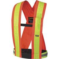 5593 Safety Sash, High Visibility Orange, Yellow Reflective Colour, One Size WestPier
