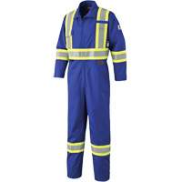 7706 FR-Tech&reg; Flame-Resistant Coverall with Leg Zippers, Size 36, Royal Blue, 9.7 cal/cm² WestPier