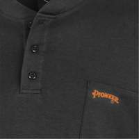 332 Chandail Henley en tricot interlock ignifuge, Petit, Noir WestPier