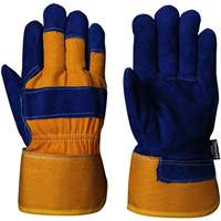 Blue Insulated Fitter's Gloves, One Size, Split Cowhide Palm, Boa Inner Lining SHE771 | WestPier
