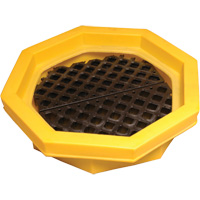 Ultra-Drum Tray avec grille, 32" lo x 32" la x 8,1" h, Cap. de d&eacute;versement 21,1 gal. US WestPier