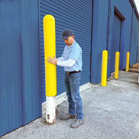 Ultra-Post Protector&reg;, 4" Dia. x 52" L, Yellow WestPier