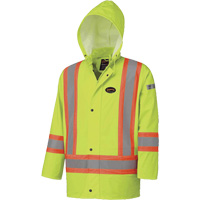 Flame Resistant Waterproof Jacket, 4X-Large, High Visibility Lime-Yellow SHF577 | WestPier